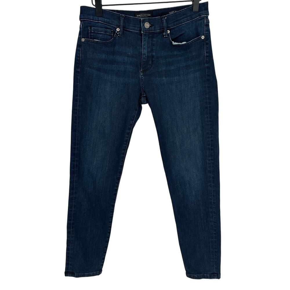 Banana Republic Skinny Jeans 28 Blue Dark Wash Denim Mid Rise Casual Workwear